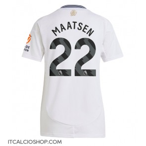 Aston Villa Ian Maatsen #22 Seconda Maglia Femmina 2024-25 Manica Corta
